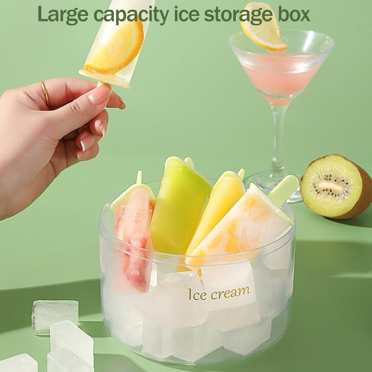 🍦❄️ Reusable DIY 8-Piece Ice Pop Mould – Create Your Own Frozen Treats!🍓🍋✨