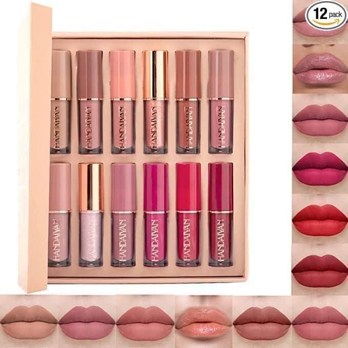 💄✨ Velvet Matte Magic – 12-Piece Liquid Lipstick Set 💋🌟.