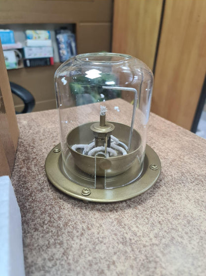 Golden Brass Akhand Diya Oil Lamp with Rotating Wick