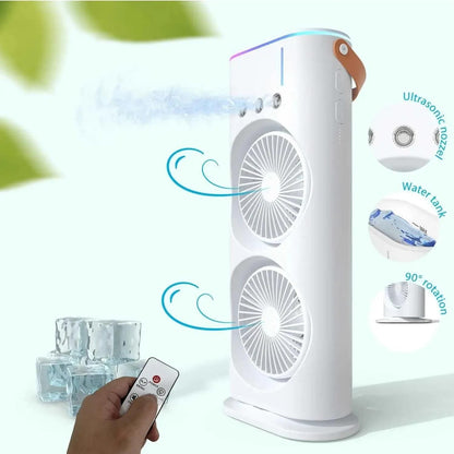 💨❄️ Double-Ended Spray Fan – Cool Breeze + Fine Mist in One! 🌬️💦✨