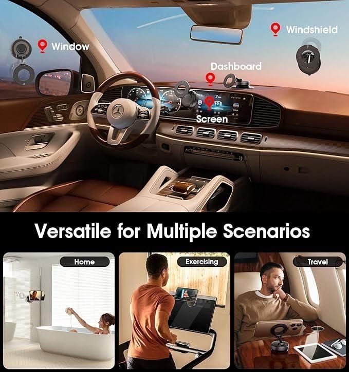🌀✨ 360° Vacuum Suction Magnetic Bracket – Ultra Strong Grip, Zero Slip!🧲🚗📱
