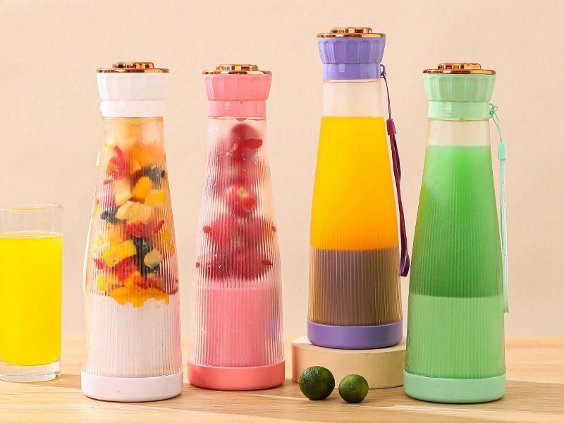 ⚡🥤 Portable 6-Blade Electric Juicer – USB Rechargeable & Super Smooth Blends!🍓🍊✨