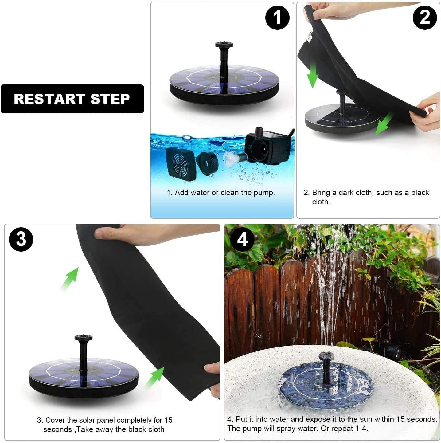 🌞💦 Solar Fountain Pump – Floating 7V 1.4W for Pool, Pond, Garden & Patio 🌿✨