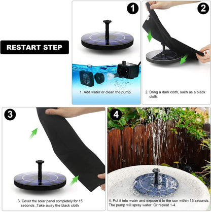 🌞💦 Solar Fountain Pump – Floating 7V 1.4W for Pool, Pond, Garden & Patio 🌿✨