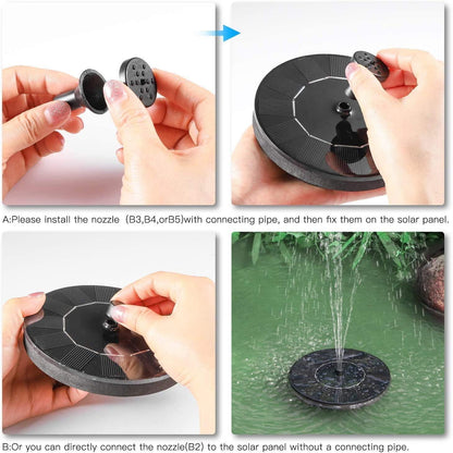 🌞💦 Solar Fountain Pump – Floating 7V 1.4W for Pool, Pond, Garden & Patio 🌿✨
