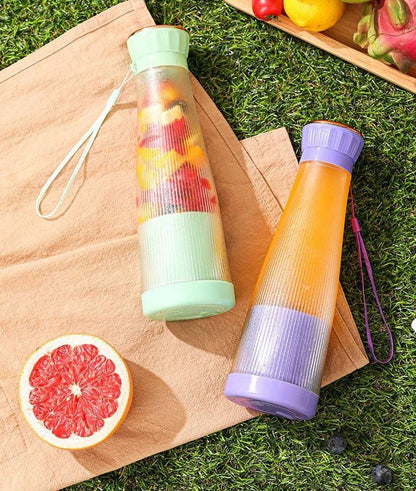 ⚡🥤 Portable 6-Blade Electric Juicer – USB Rechargeable & Super Smooth Blends!🍓🍊✨