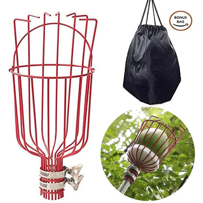 🍎✨ EasyReach Fruit Picker with Basket – Pick Fresh Without Climbing 🌿🧺