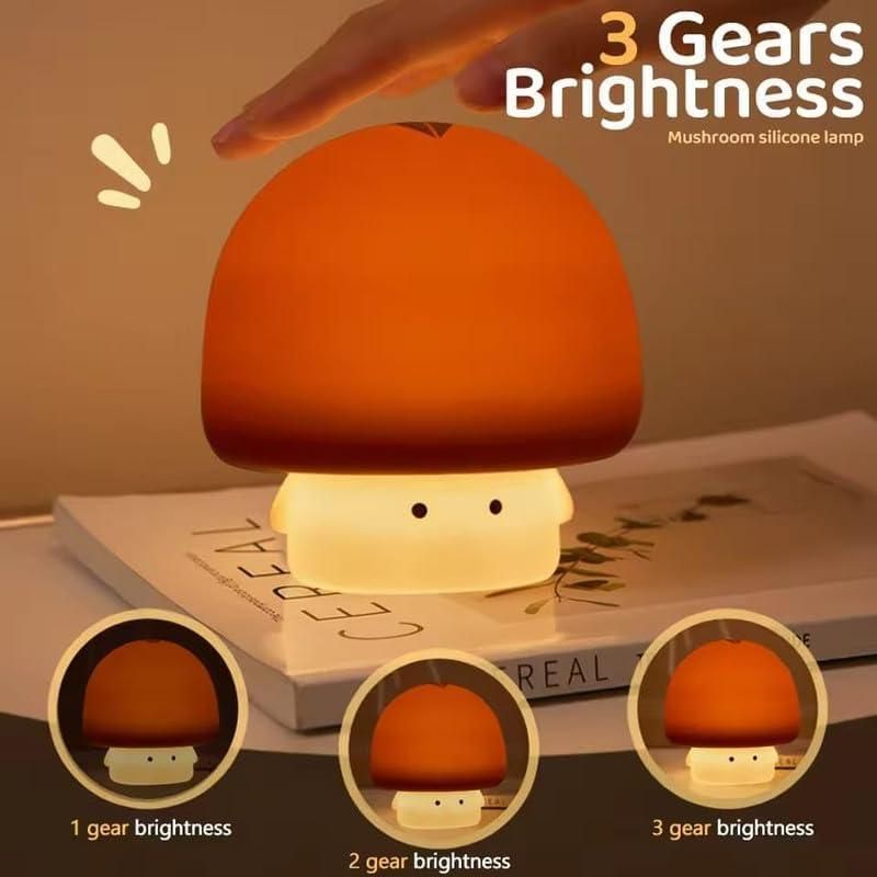 🍄✨ Mushroom Night Silicone Lamp – 🌙💡 Cute, Cozy & Magical Glow for Your Nights!🌈🏡