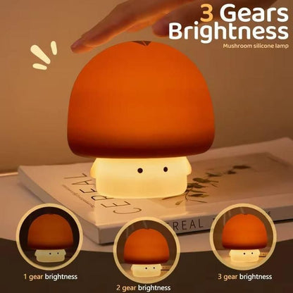 🍄✨ Mushroom Night Silicone Lamp – 🌙💡 Cute, Cozy & Magical Glow for Your Nights!🌈🏡